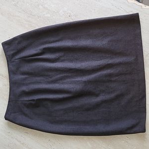 Black Faux Snake Skin Pencil Skirt